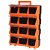 Caja de herramientas de pared portátil naranja negro Vida XL