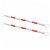 Pack de barras extensibles para conos de tráfico 130-215cm plástico blanco y rojo Vida XL