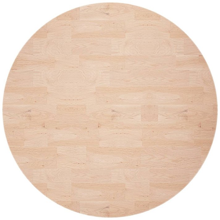 Plateau de table rond de 60x4 cm en bois de chêne avec finition naturelle VidaXL
