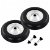 Conjunto de ruedas con eje para carretillas 390 mm color negro y plateado Vida XL
