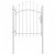 Puerta para jardín fabricada en acero con revestimiento en polvo color blanco Vida XL