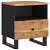 Mesita de noche con cajón fabricada en madera maciza de acacia y madera contrachapada VidaXL