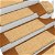 Tapis d'escalier rectangulaire antidérapant adhésif pour 15 unités de 65 x 21 cm couleur beige Vida XL