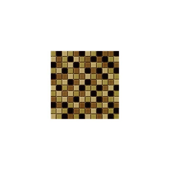 Malla de mosaico en piezas de 29 cm y de acabado beige brillante Cristal Dekostock