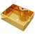 Lavabo rectangular de cerámica dorado Vida XL
