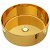 Lavabo redondo de cerámica 40 cm dorado Vida XL