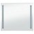 Espejo de baño de pared de tiras anchas LED plateado VidaXL