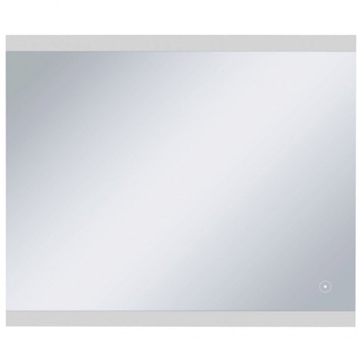 Specchio per bagno con sensore e linee LED 60x50 cm argento Vida XL