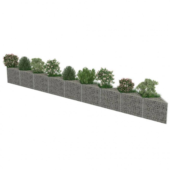 Mur de gabion 630x30x50cm acier VidaXL