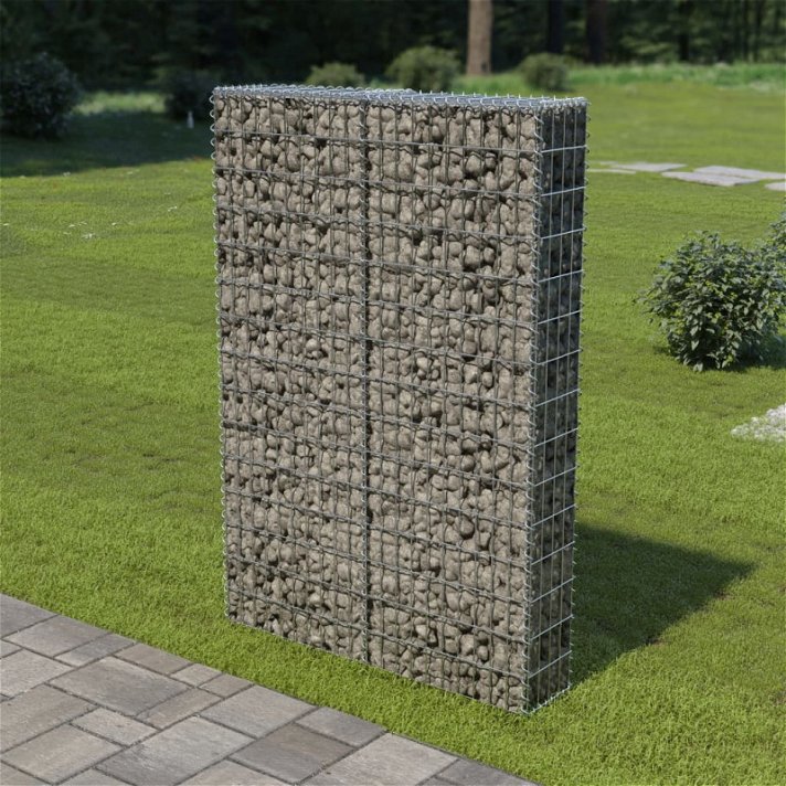 Mur à gabions avec couvercle de 100x20x150 cm fabriqué en acier galvanisé VidaXL