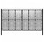 Cancela de valla para jardín de 400x225cm fabricada en acero plateado y negro Vida XL