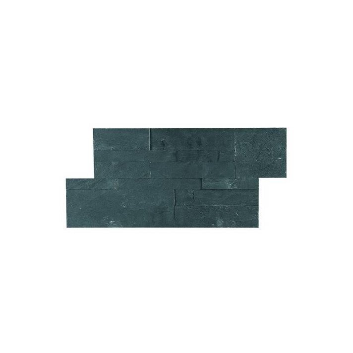 Mosaico fabricado en piedra para exterior e interior y de acabado negro Estratos Dekostock