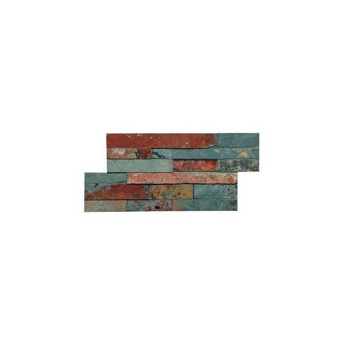 Mosaico fabricado en piedra con piezas de 35 cm de ancho estratos Óxido Dekostock