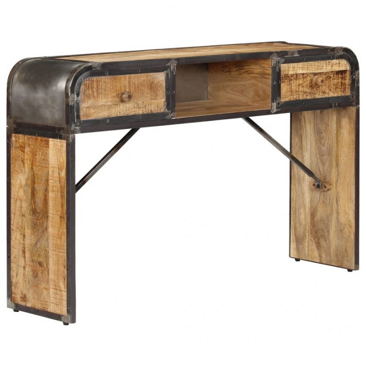 Mesa de consola madera maciza de mango 120 cm Vida XL