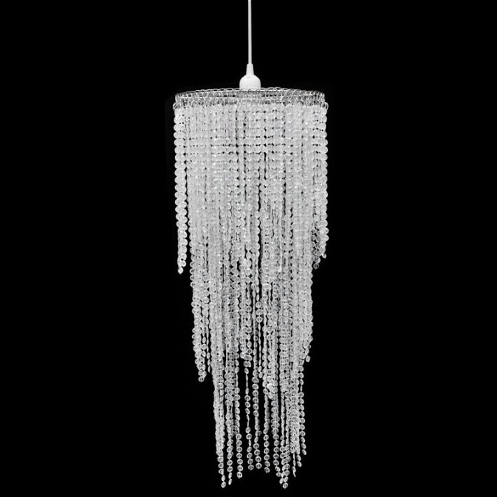 Élégante lampe suspendue avec cristaux en plastique, 70 cm de haut Vida XL