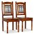 Set di sedie di legno con schienale di ferro marrone Vida XL