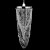 Lámpara colgante de 58 cm de largo con cristales de plástico y bases de acero Vida XL