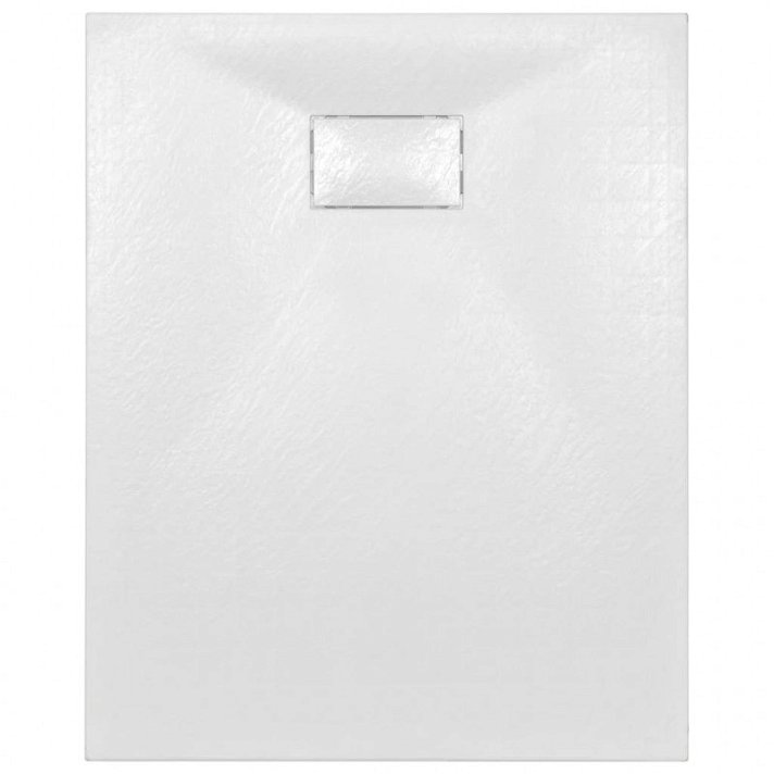 Plato de ducha de SMC rectangular 80 cm blanco Vida XL