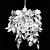 Lámpara colgante con lentejuelas de hojas y flores plateadas y de 30 cm de alto Vida XL