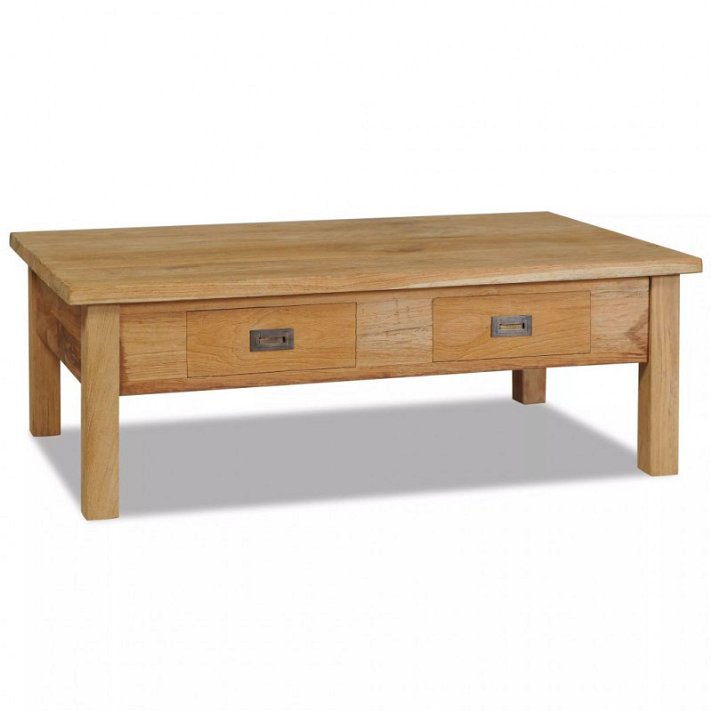 Tavolino rustico di legno di teak Vida XL