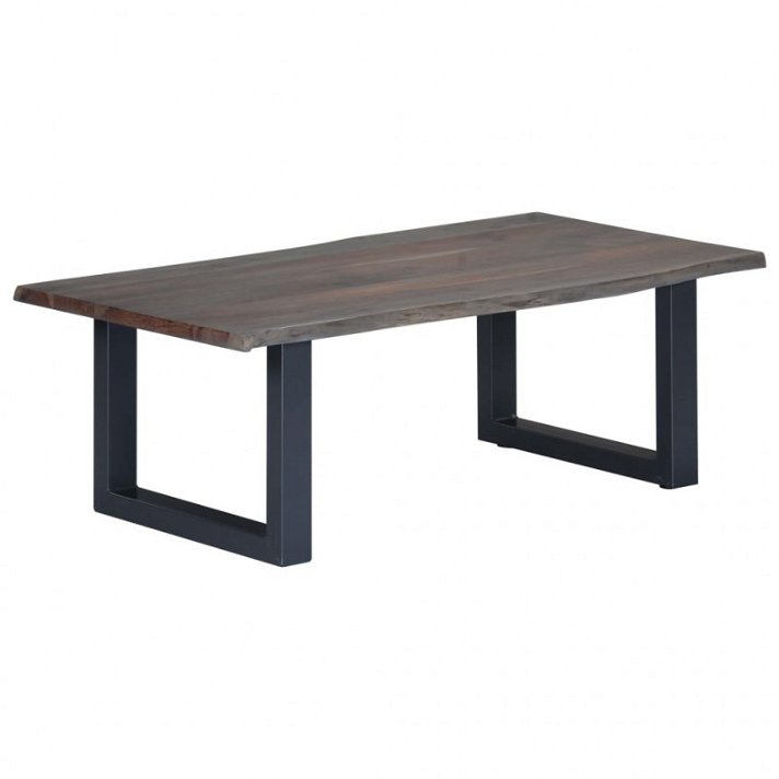 Tavolino con bordi irregolari di colore grigio 115x60 Vida XL