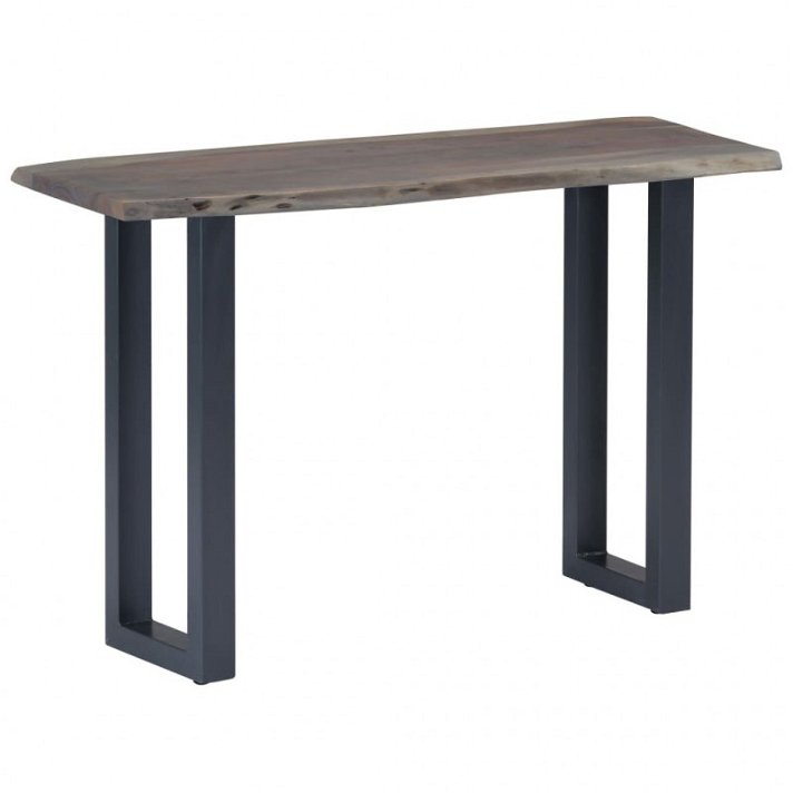 Tavolo consolle di acacia e ferro grigio 115x35 cm VidaXL