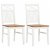 Set di sedie di legno di betulla e quercia bianco Vida XL