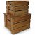 Pack de cajas de madera maciza reciclada Vida XL