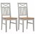 Set di sedie di betulla con seduta quercia grigio Vida XL