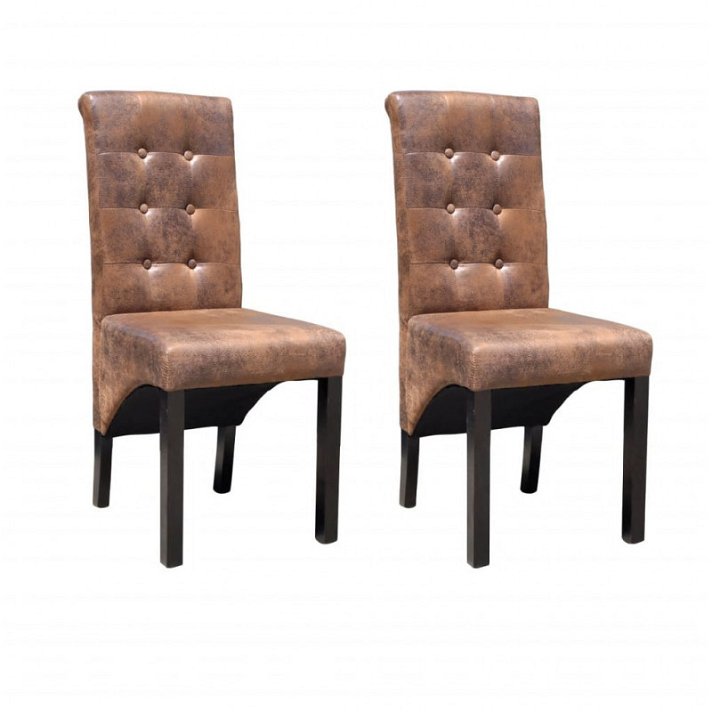 Pack de sillas de comedor de color marrón Vida XL