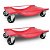 Pack de 2 unidades de carros de transporte para uso profesional hechos en acero de color rojo Vida XL