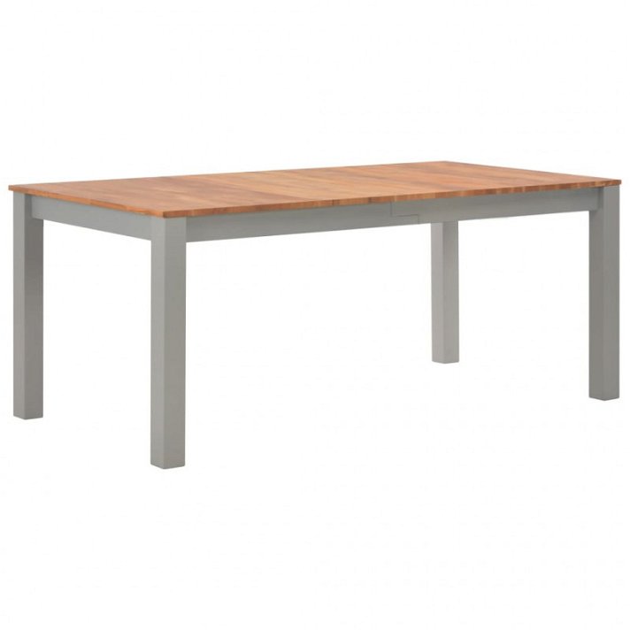 Tavolo di rovere grigio e legno di 180x74x90 cm Vida XL