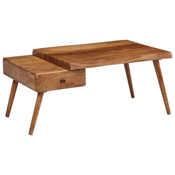 Mesa de centro de madeira maciça de acácia reciclada 100x45x60 cm Vida XL