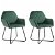 Lot de chaises modernes en velours vert Vida XL