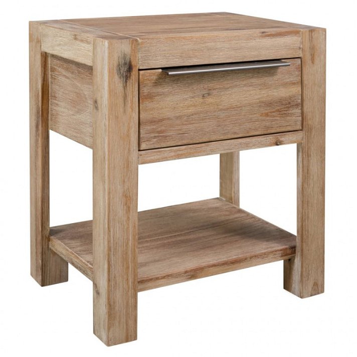 Mesa de cabeceira de 40 cm de madeira de acácia Vida XL