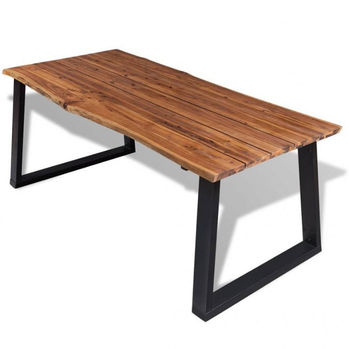 Mesa de madera de acacia maciza Vida XL