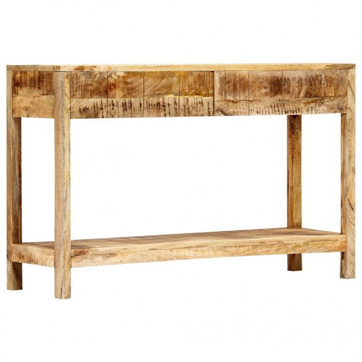 Mesa consola cor castanha de madeira maciça de mangueira Vida XL