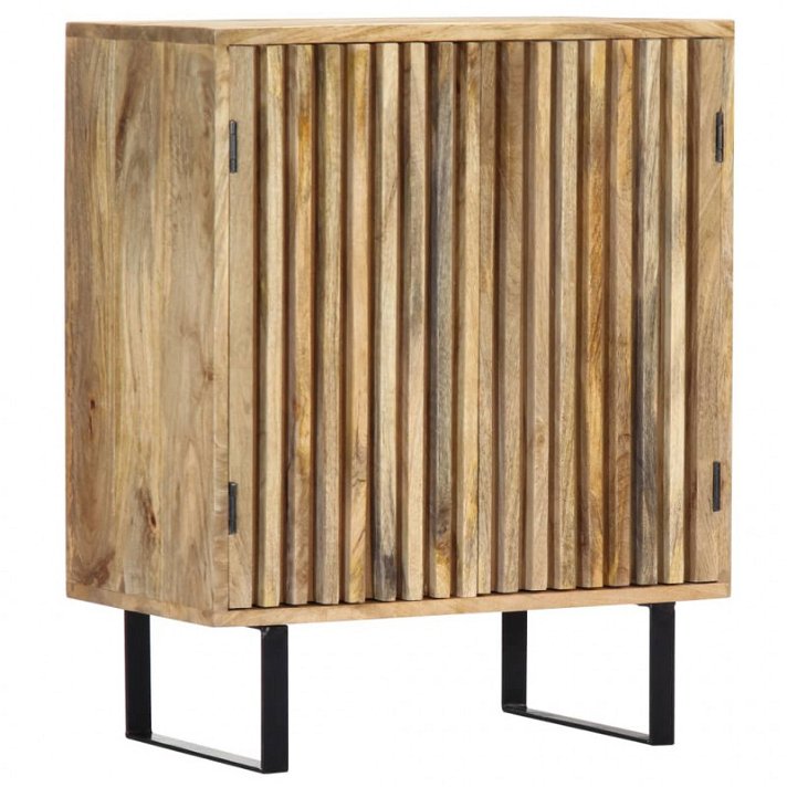 Buffet fabriqué en bois de manguier de 60 cm avec un placard et étagère intérieure VidaXL