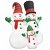 Família de bonecos de neve insufláveis com luzes LED de 240 cm na cor branca Vida XL