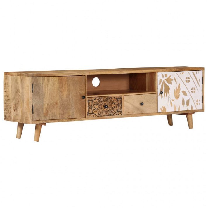 Mueble para TV 140x30x40cm madera maciza de mango Vida XL