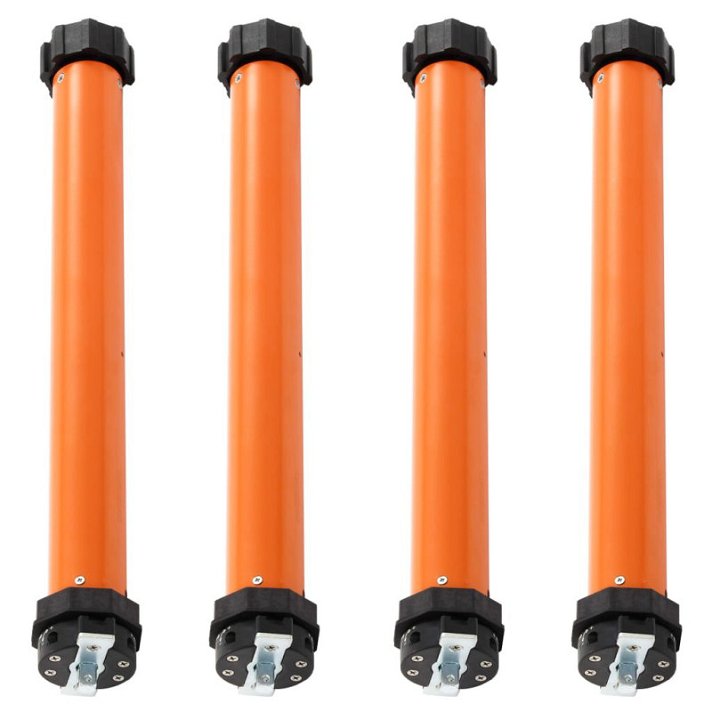 Motores tubulares con 4 unidades de 20 Nm 150 W con acabado en color naranja Vida XL