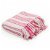 Manta rectangular a rayas de algodón ecológico 150x125 cm color rosa y blanco Vida XL