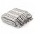 Manta rectangular a rayas de algodón ecológico 210x160 cm color gris y blanco Vida XL