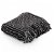 Manta rectangular de algodão orgânico quadriculado 210x160 cm cor preta Vida XL
