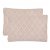 Pack de dos cojines de punto grueso hechos de tela de algodón 60x40 cm color rosa Vida XL