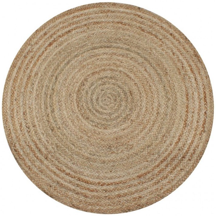 Alfombra redonda de yute trenzado natural de 120 y 150 cm de diámetro hecha a mano Vida XL