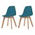 Set di sedie per sala da pranzo di plastica turchese Vida XL