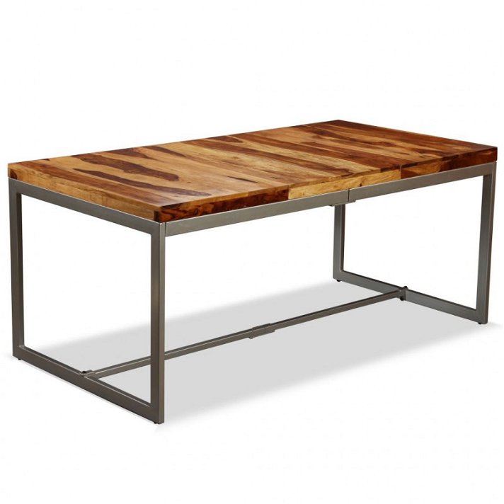 Tavolo di legno massiccio di sheesham rettangolare Vida XL