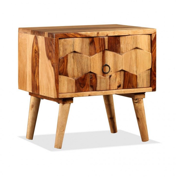 Tavolino di 40 cm di legno massiccio sheesham Vida XL