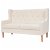 Sofá de 2 plazas de 140 cm color blanco crema fabricado en madera y tapizado en tela Vida XL